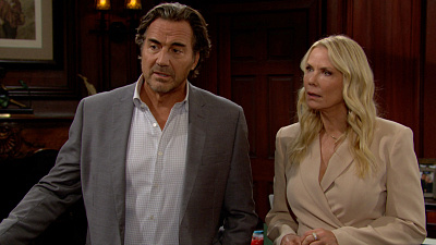   Thorsten Kaye Ridgenä ja Katherine Kelly Lang Brookena elokuvassa The Bold and the Beautiful