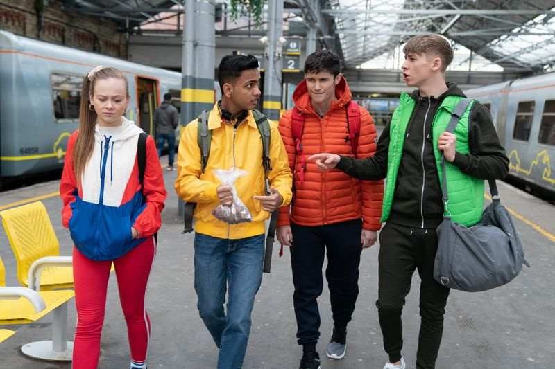 Juliet, Ollie, Imran og Sid i Hollyoaks
