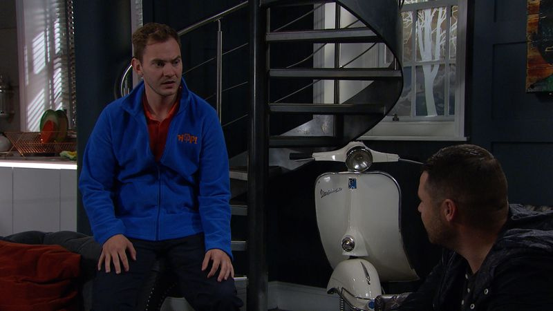 Ben Tucker och Aaron Dingle i Emmerdale