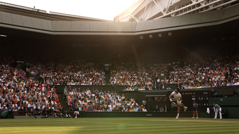 Carloz Alcaraz 2023. aasta Wimbledoni meistrivõistluste finaalis.