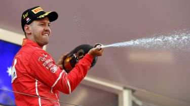 Sebastian Vettel slavi zmago na VN Monaka