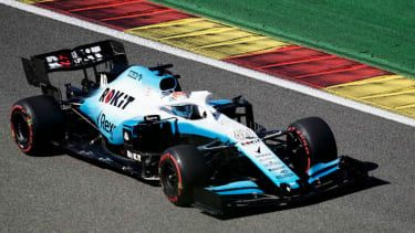 Kanadensaren Nicholas Latifi kör för Williams under FP1 vid Belgiens Grand Prix 2019