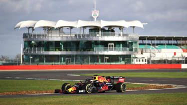 Max Verstappen körde Red Bull Racing RB16 på Silverstone