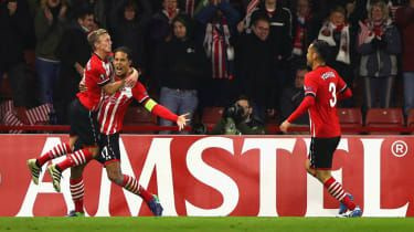 „Southampton“ švenčia pasakišką pergalę prieš Milano „Inter“.