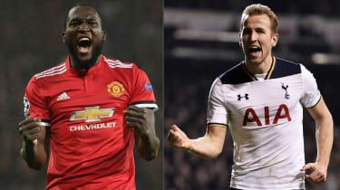 Romelu Lukaku Man Utd in Harry Kane Spurs