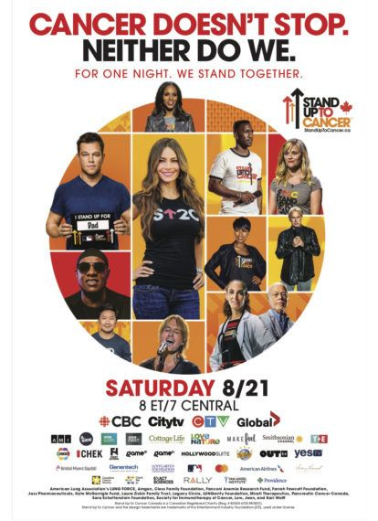 Stand Up to Cancer 2021 plakat