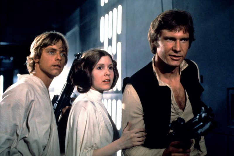 La Guerra de las Galaxias Nueva Esperanza Mark Hamill Carrie Fisher Harrison Ford