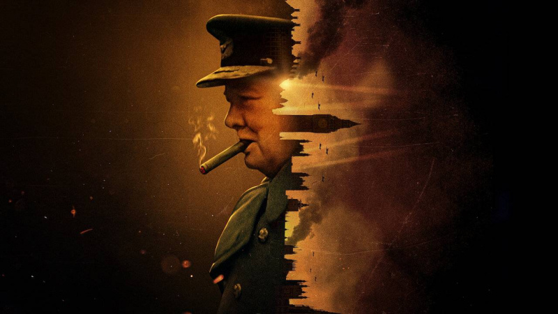   ภาพแบนเนอร์โปรโมตสำหรับ Netflix's Churchill at War.