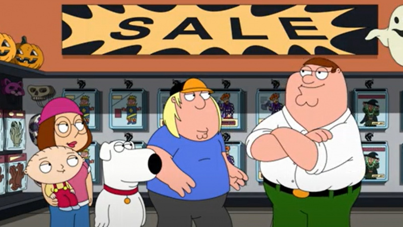   Ο Stewie, η Meg, ο Brian, ο Chris και ο Peter στο Family Guy Halloween special
