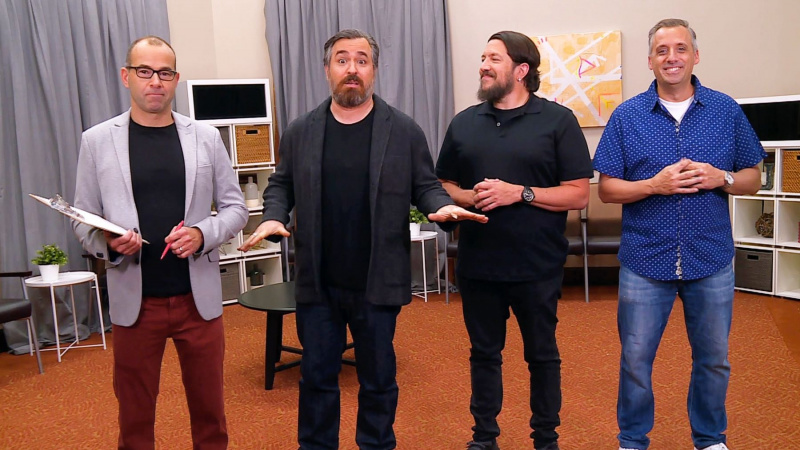   James Murray, Brian"Q" Quinn, Sal Vulcano and Joe Gatto on Impractical Jokers