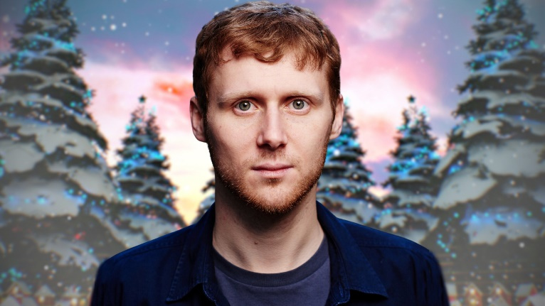  Jamie Borthwick davanti a uno sfondo innevato.