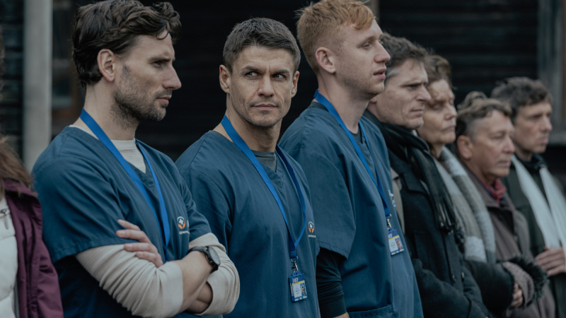   Edward Holcroft, Sergej Onopko ja Oleksandr Rudynskyi virastossa