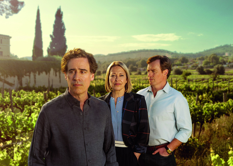   Stephen Mangan Nicola Walker Toby Stephens dans The Split Barcelone