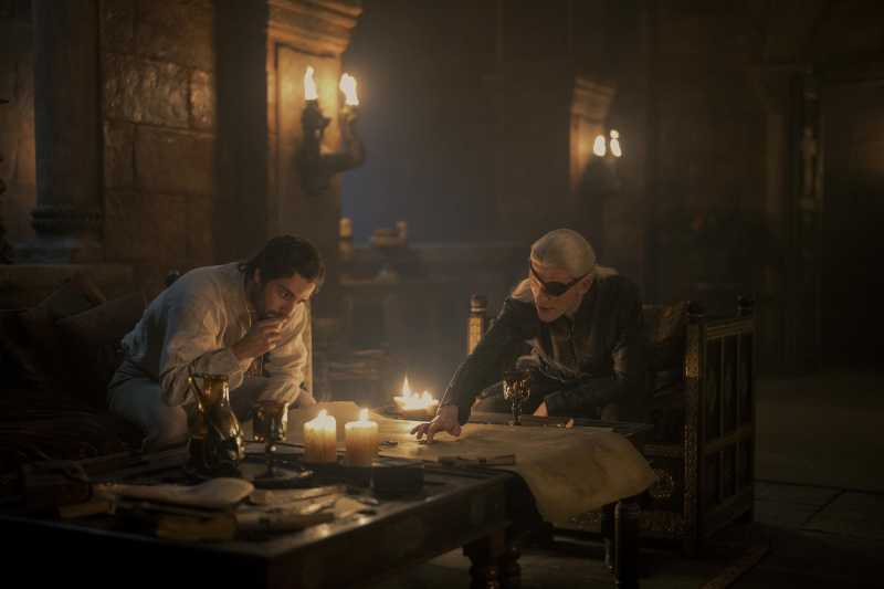   Ser Cristan Cole (Fabien Frankel) e il principe Aemond Targaryen (Ewan Mitchell)