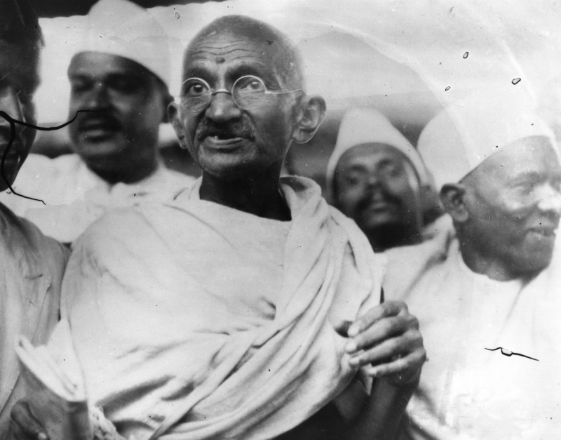   Mahatma Gandhi vadovavo kovai už Indiją's independence.