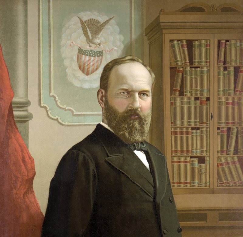   Tragisk USAs president James Garfield.