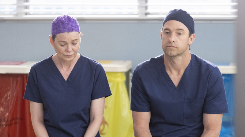   Ellen Pompeo a Scott Speedman ako Dr. Grey a Dr. Marsh v Gray's Anatomy