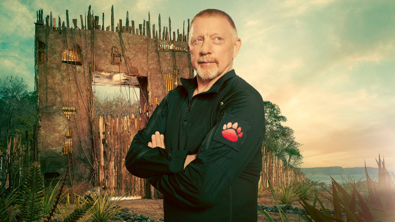   Boris Becker, ünlü ayı avı polarında poz veriyor