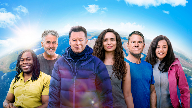   A equipe de apresentação de Nosso Planeta em Mudança