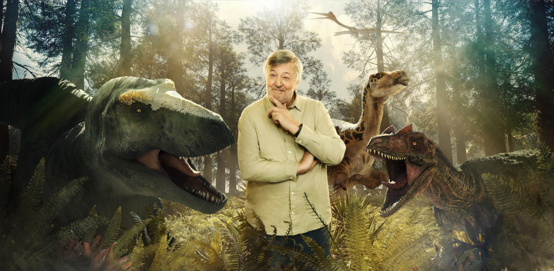   Dinosaurier mit Stephen Fry auf Kanal 5.