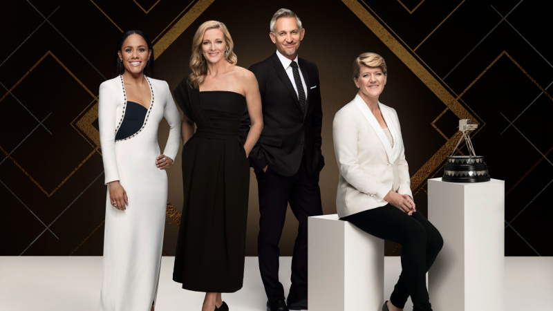   Alex Scott, Gabby Logan, Gary Lineker, Clare Balding