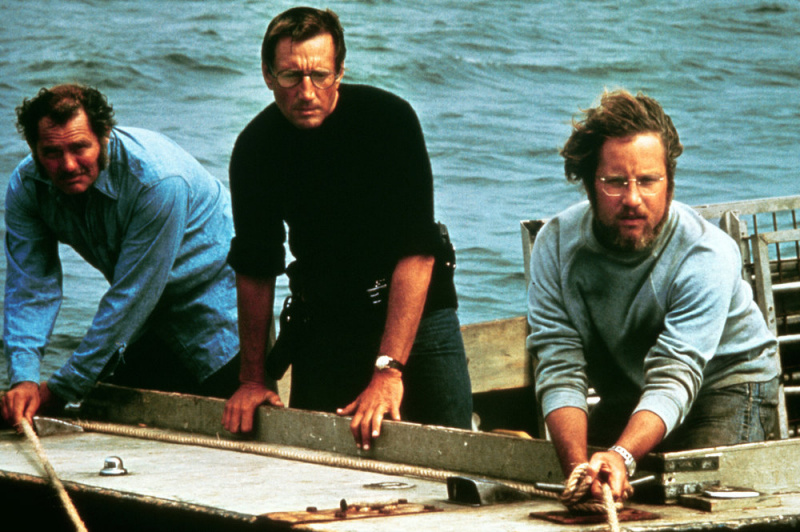   Roy Scheider, Richard Dreyfuss ja Robert Shaw paadis Jawsis