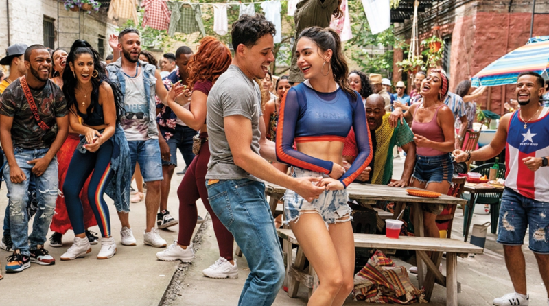   Във Височините' Anthony Ramos and Melissa Barrera during a dance number.