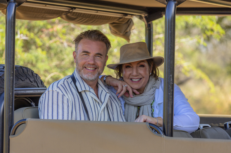   Гэри Барлоу в Южной Африке на своем шоу Wine Tour ITV