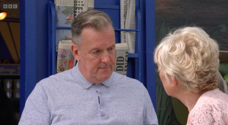   Jean en Harvey praten