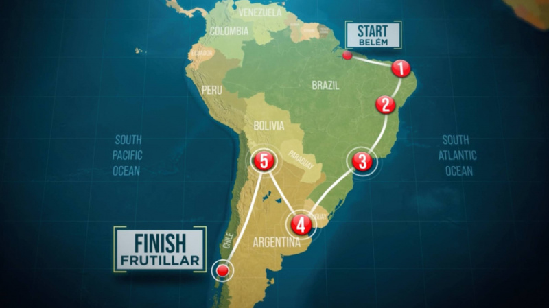   Strecke des Celebrity Race Across 2024
