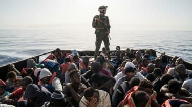 Refugiati pe barca