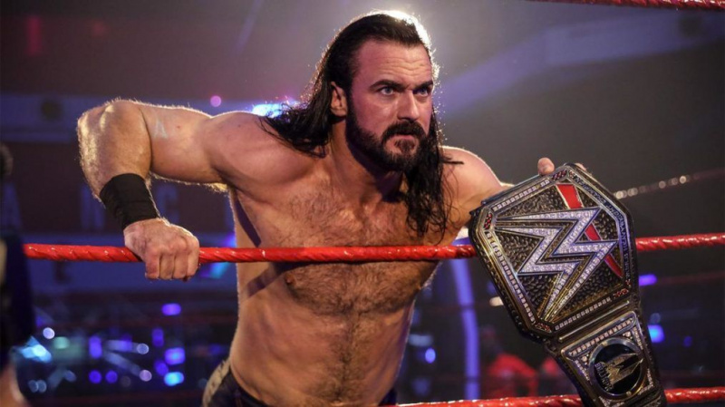 „WWE“ čempionas Drew McIntyre'as peržiūri „War“ su Bobby Lashley „Backlash“